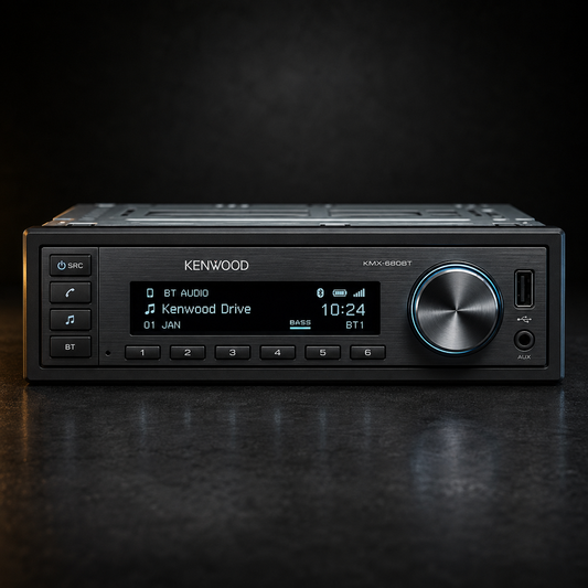 Kenwood KMX-680BT Single-DIN Bluetooth Digital Media Receiver - Refurbished
