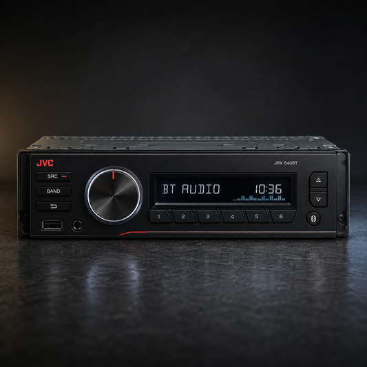 JVC JRX-640BT Single-DIN Bluetooth Digital Media Receiver - Refurbished