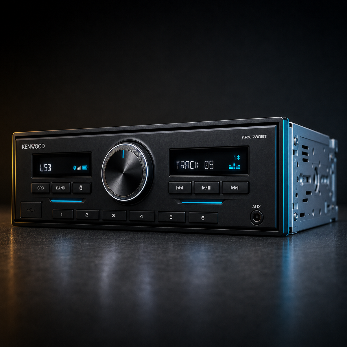 Kenwood KRX-730BT Single-DIN Bluetooth Digital Media Receiver - Refurbished