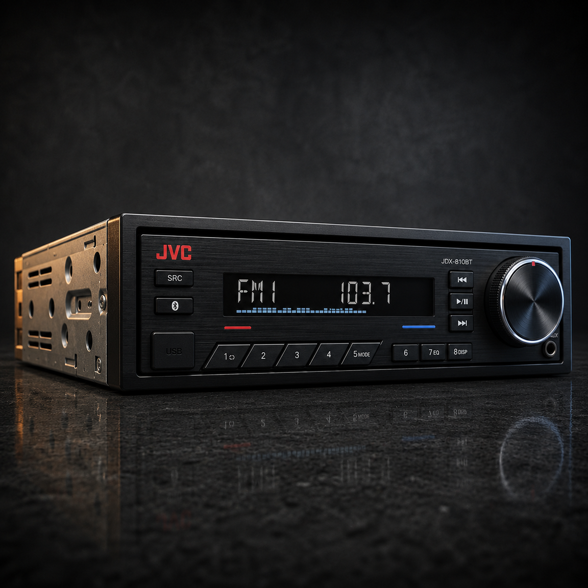 JVC JDX-810BT Single-DIN Bluetooth Digital Media Receiver - Refurbished
