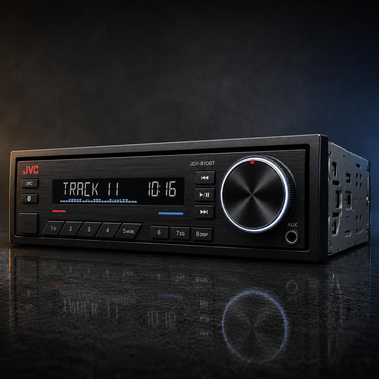 JVC JDX-810BT Single-DIN Bluetooth Digital Media Receiver - Refurbished