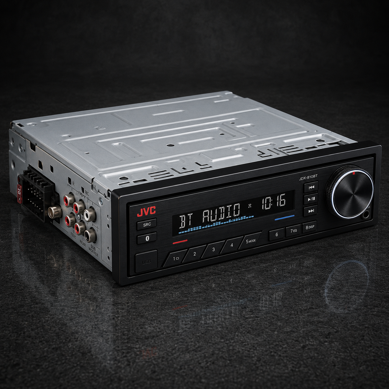 JVC JDX-810BT Single-DIN Bluetooth Digital Media Receiver - Refurbished