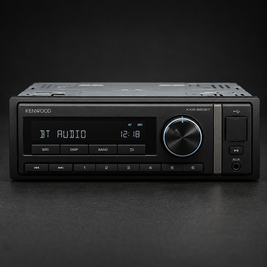 Kenwood KXR-860BT Single-DIN Bluetooth Digital Media Receiver - Refurbished