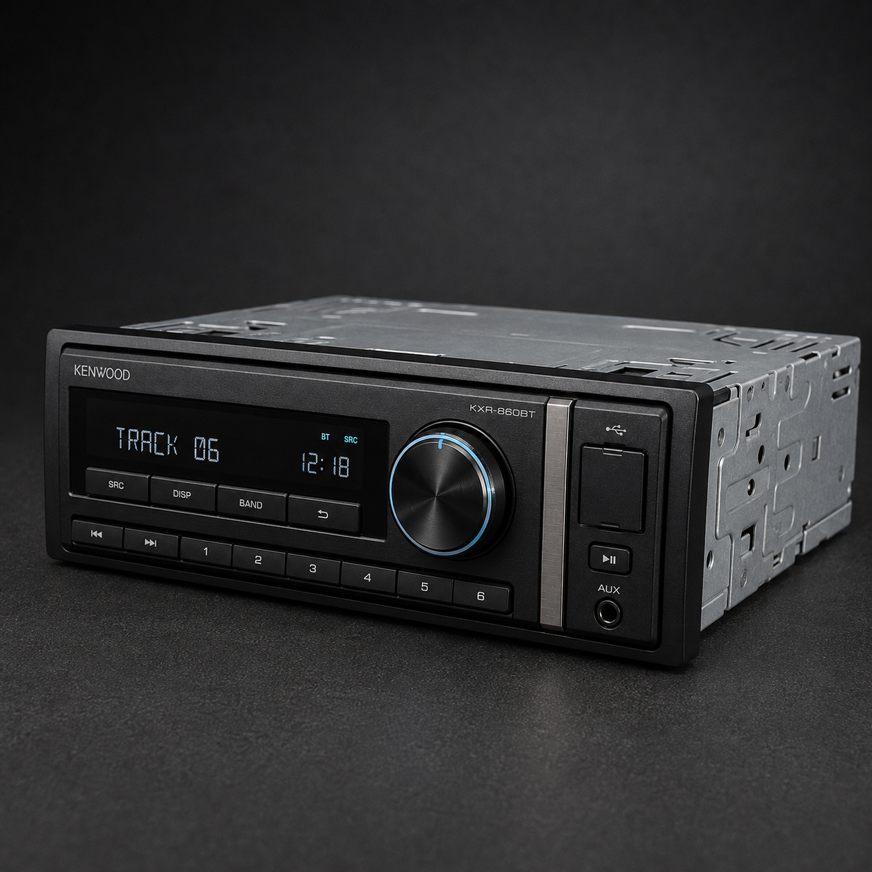Kenwood KXR-860BT Single-DIN Bluetooth Digital Media Receiver - Refurbished