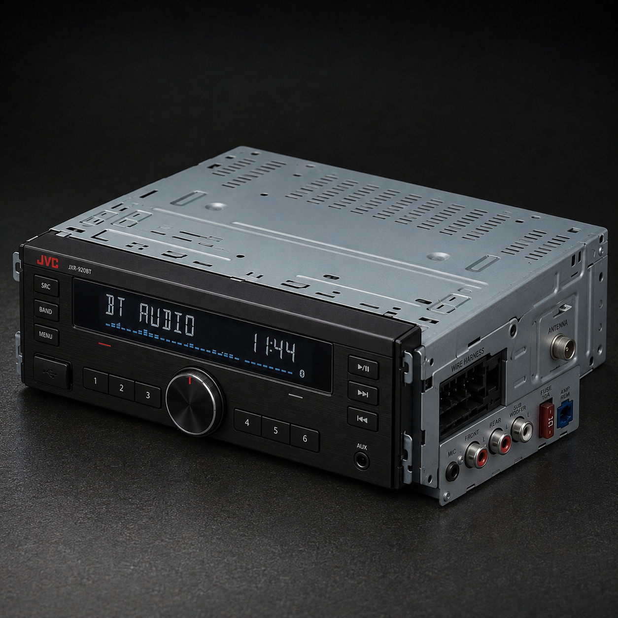 JVC JXR-920BT Single-DIN Bluetooth Digital Media Receiver - Refurbished